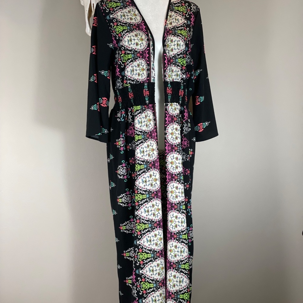 VENUS Boho Tropical Open Robe Kimono Swim Cover-Up NWOT - Picture 2 of 12